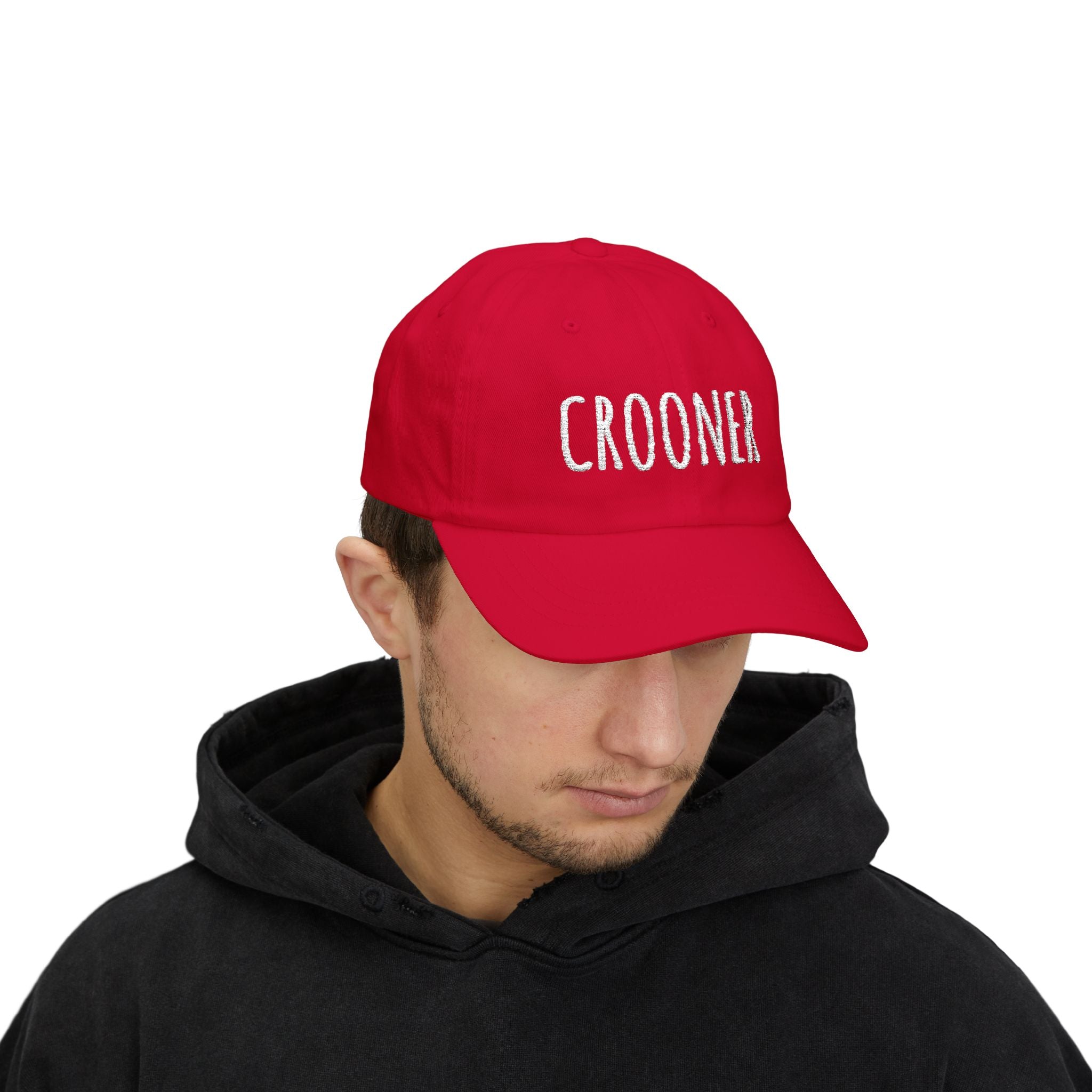 Embroidered Crooner Dad Hat (Dark)