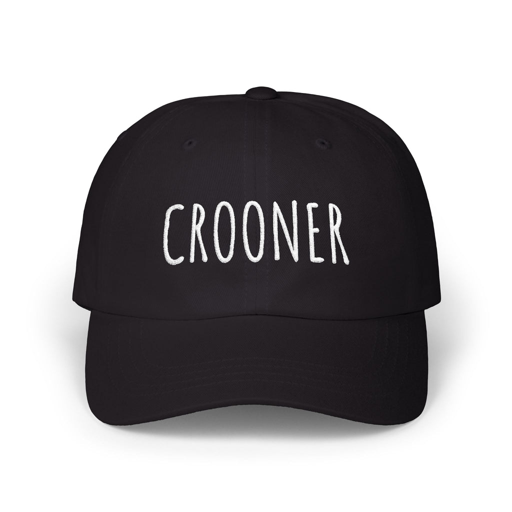 Embroidered Crooner Dad Hat (Dark)