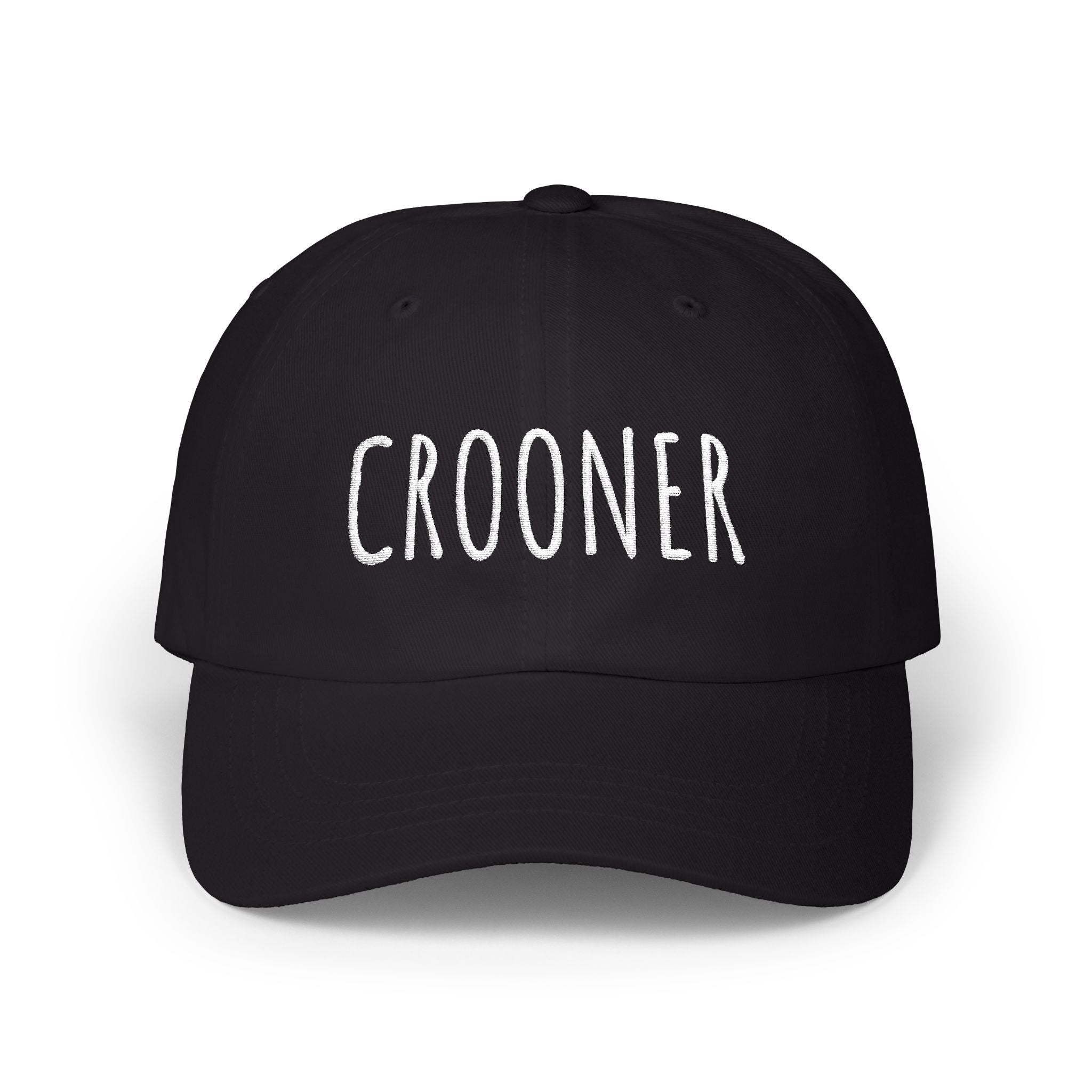 Embroidered Crooner Dad Hat (Dark)