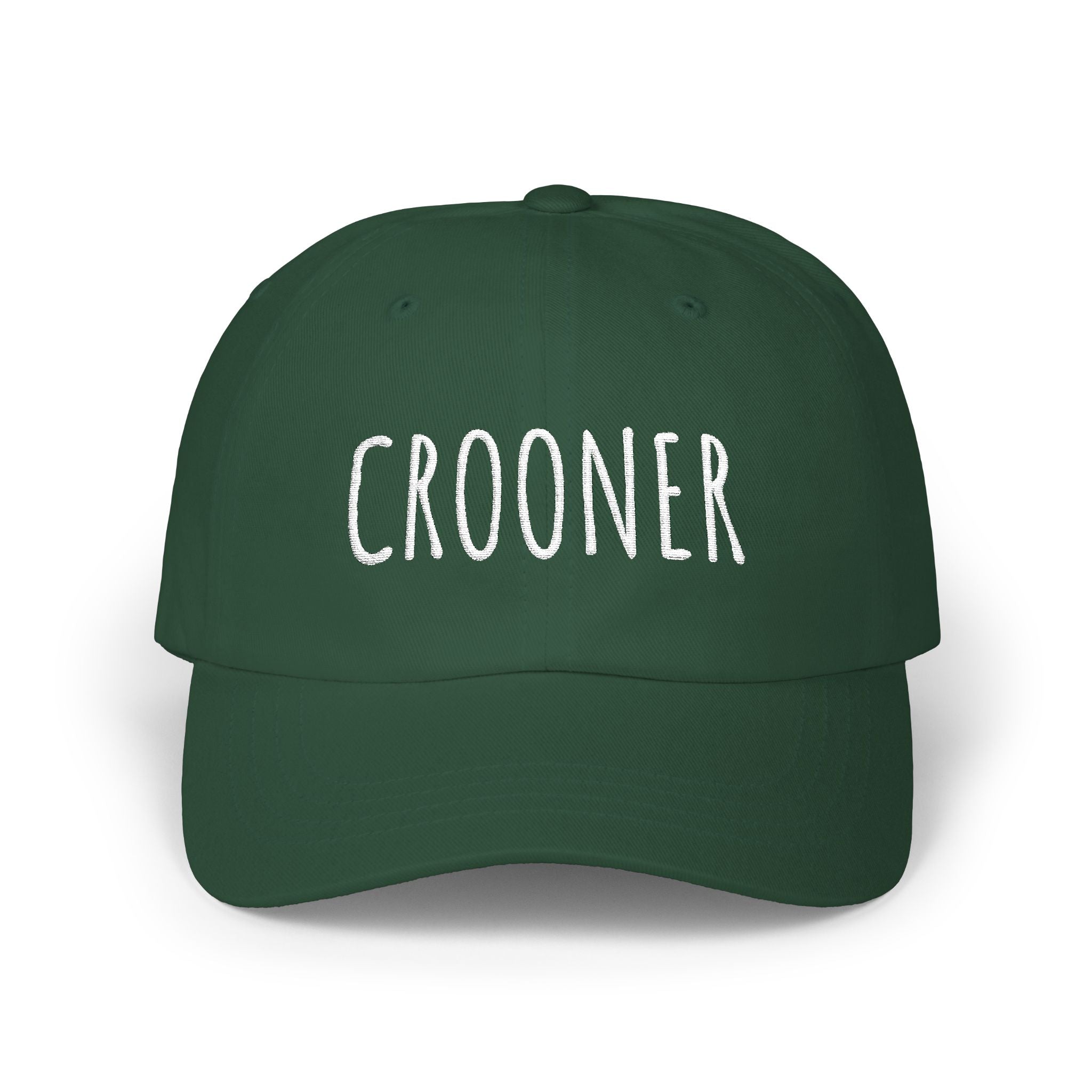 Embroidered Crooner Dad Hat (Dark)