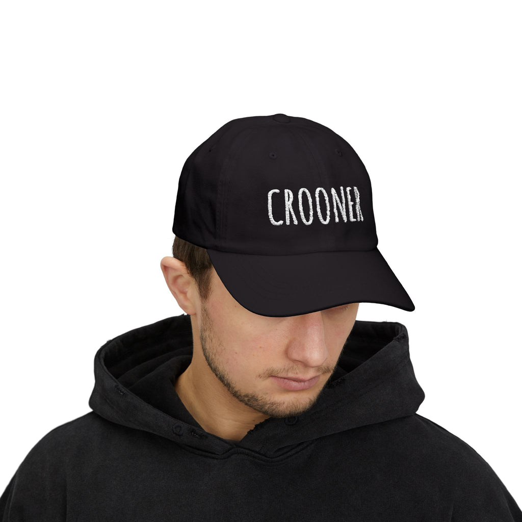 Embroidered Crooner Dad Hat (Dark)
