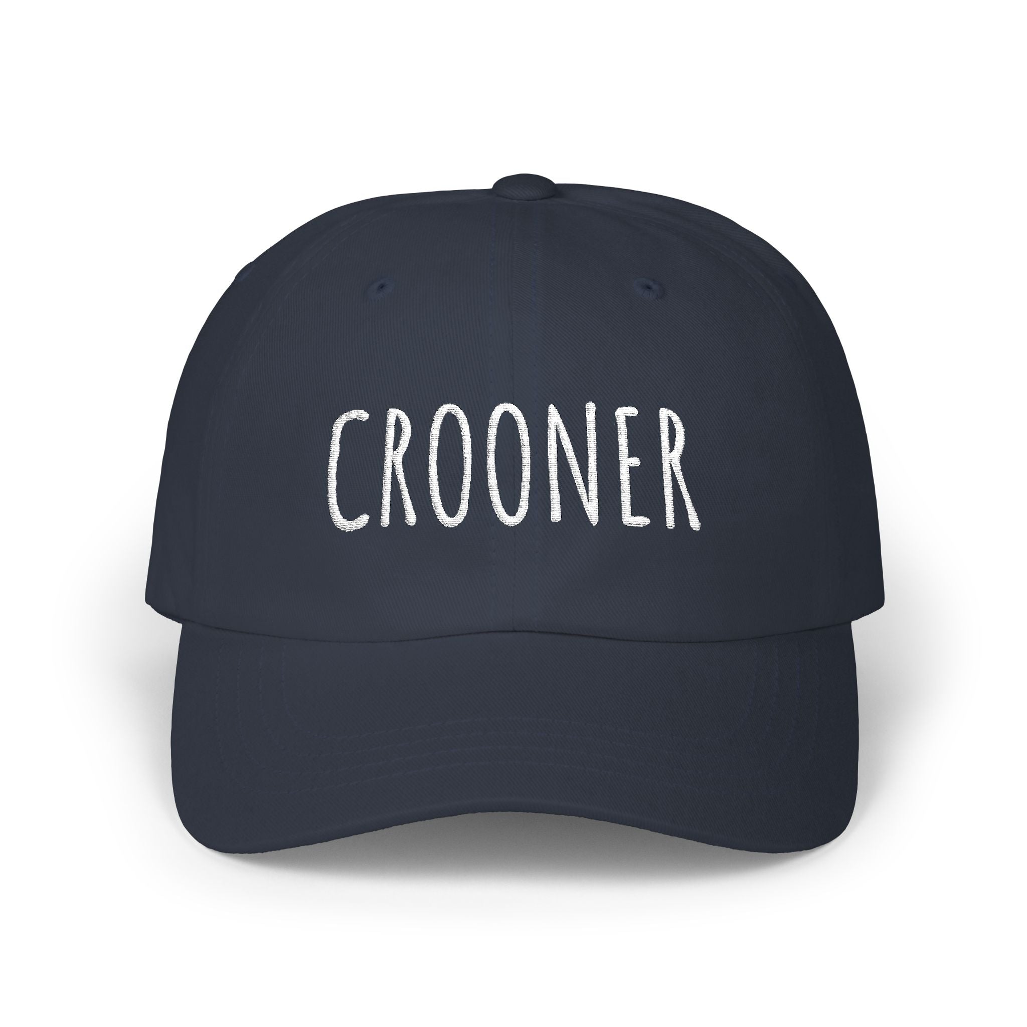 Embroidered Crooner Dad Hat (Dark)